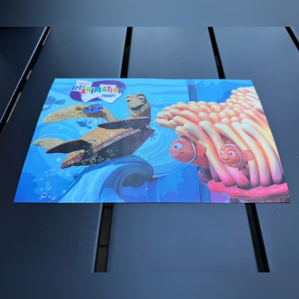 Disney Art of Animation Lenticular Postcard Nemo, Marlin, Crush